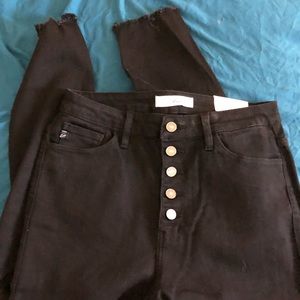 Black high rise kan can jeans